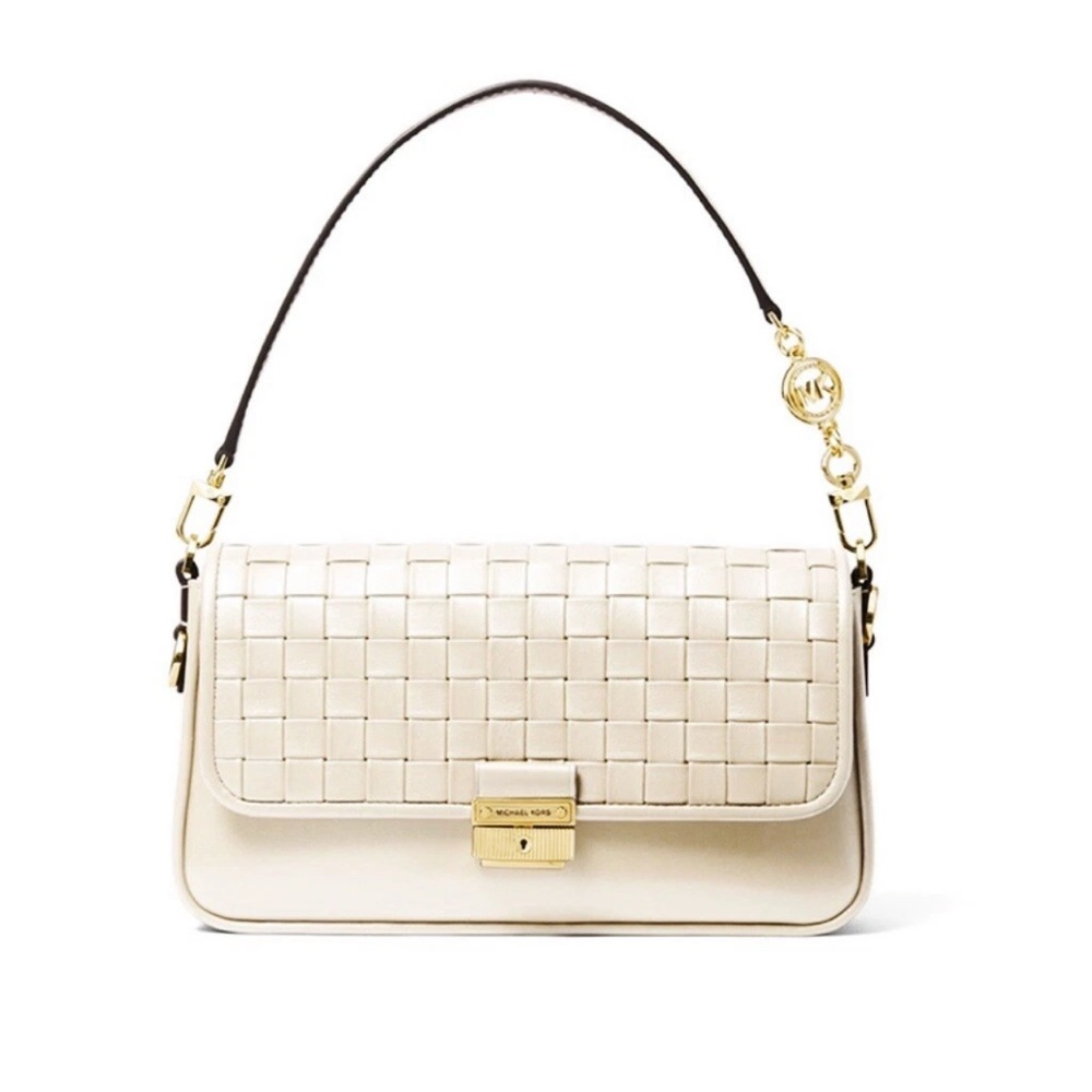 Michael Kors Ivory Woven Shoulder Bag